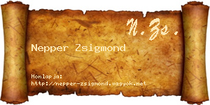 Nepper Zsigmond névjegykártya